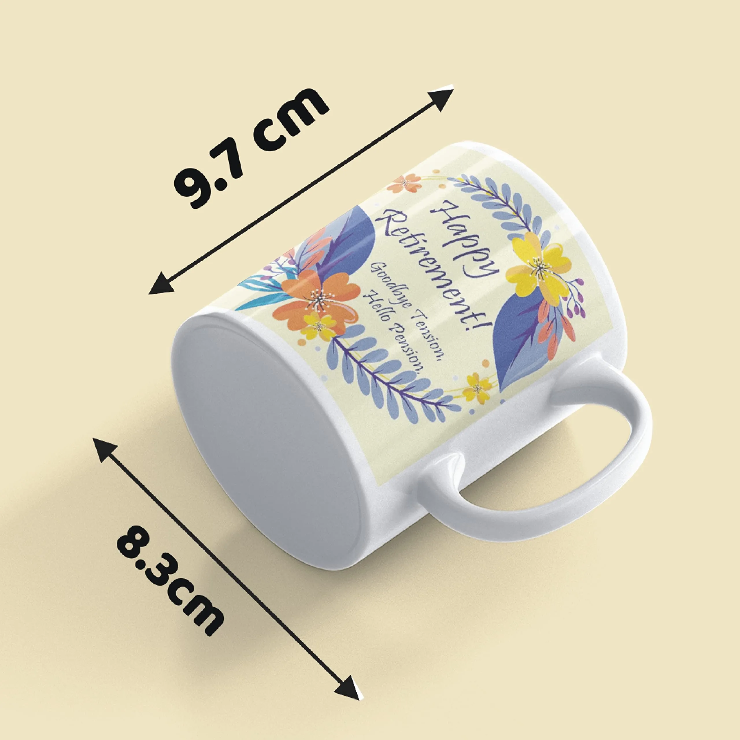 Gifts Bucket Retirement Gifts for Men Women Dad Mom Goodbye Tension Hello Pension Coffee Mug Tea Cup - 1 Piece, Color, 320ml