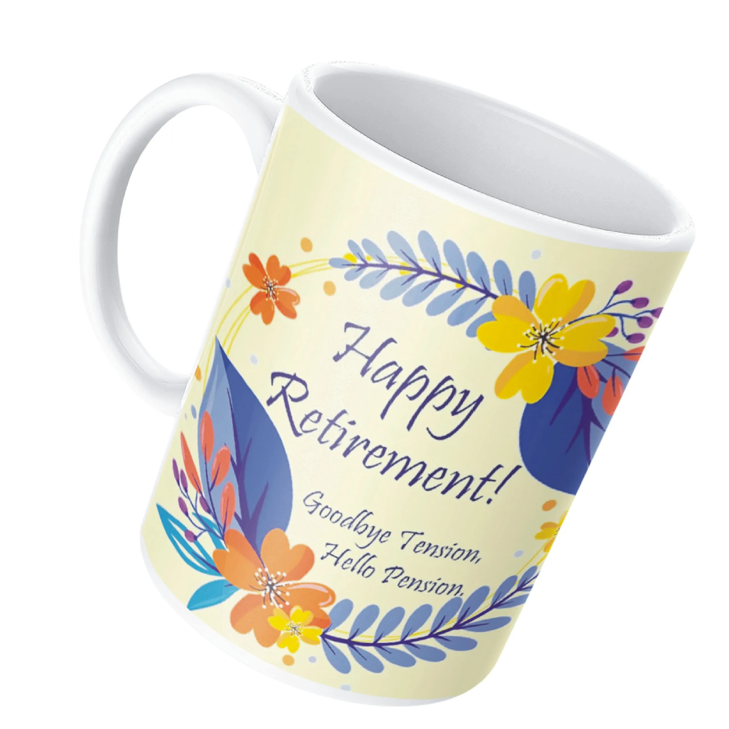 Gifts Bucket Retirement Gifts for Men Women Dad Mom Goodbye Tension Hello Pension Coffee Mug Tea Cup - 1 Piece, Color, 320ml