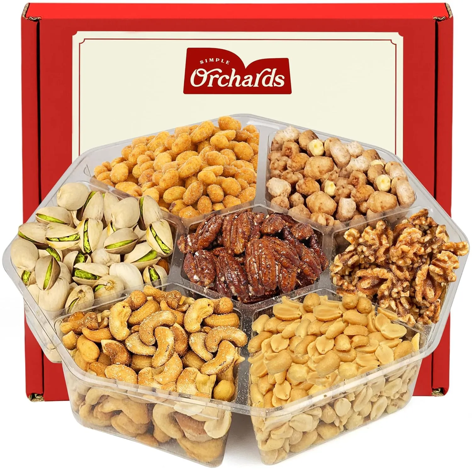 Gourmet Nuts Gift Basket, Platter of Freshly Roasted Delights