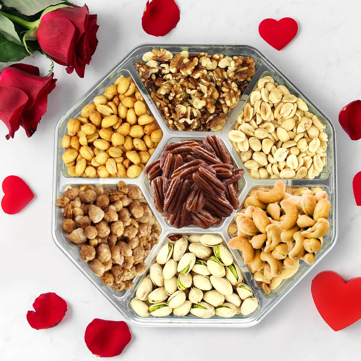 Gourmet Nuts Gift Basket, Platter of Freshly Roasted Delights