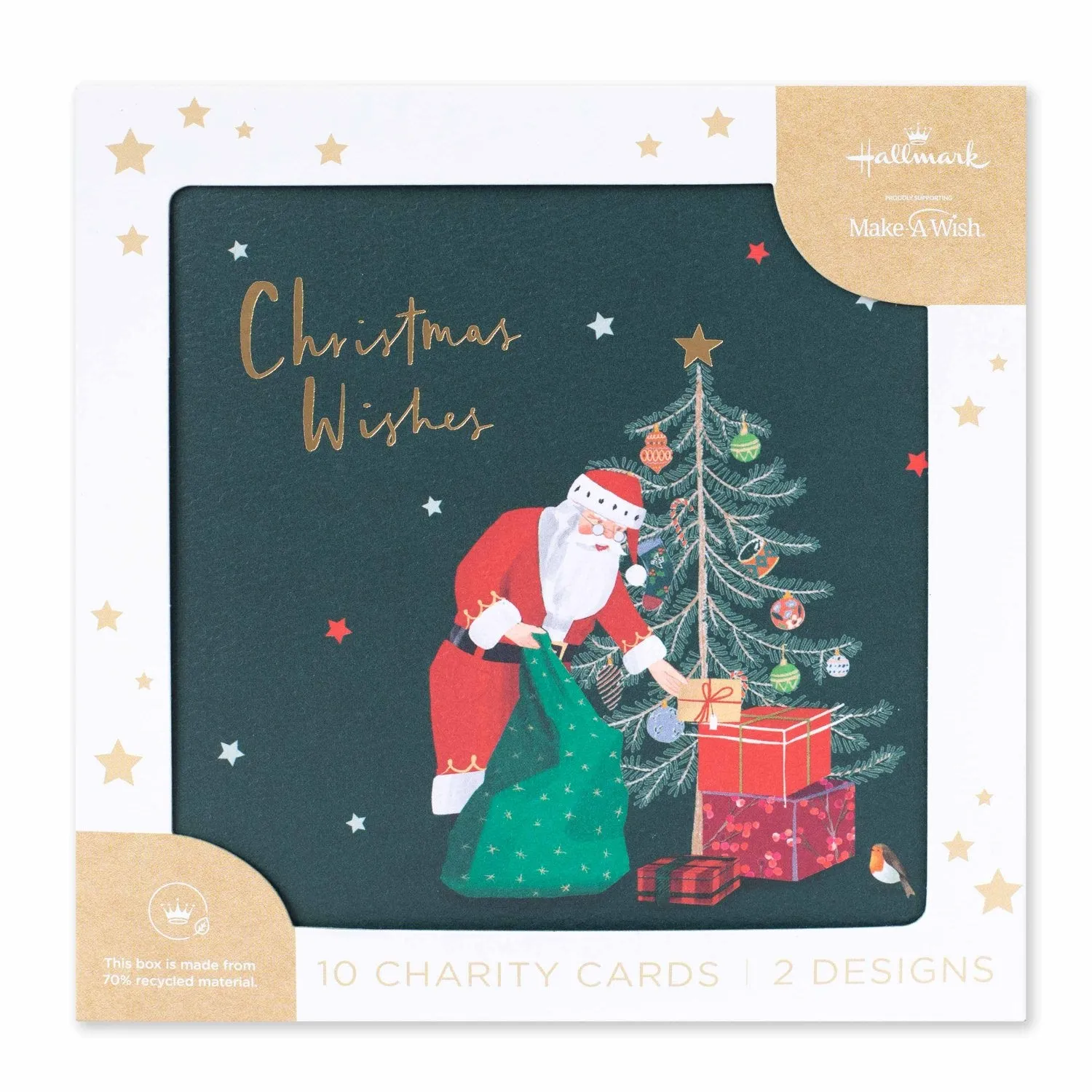 Hallmark 10 Pack Boxed Charity Christmas Cards - Celebrate & Enjoy