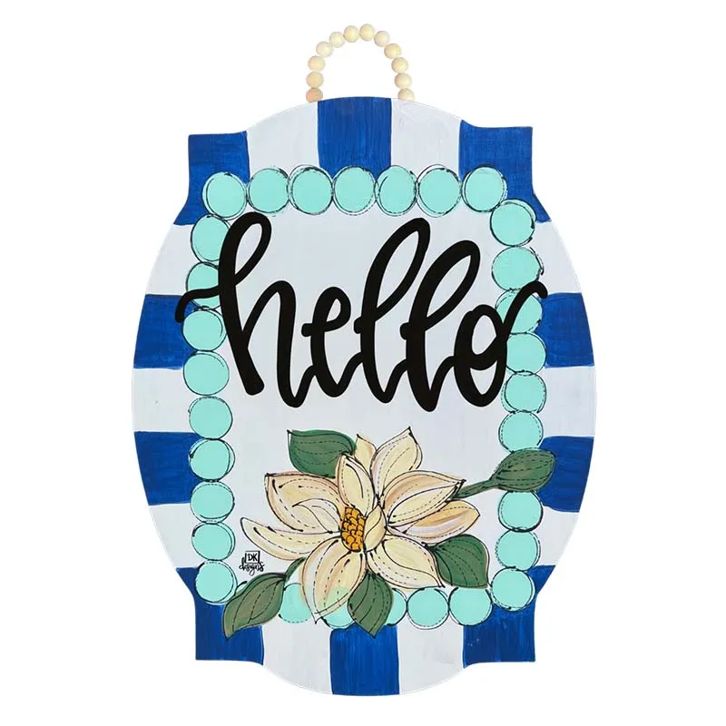 Hello Magnolia Door Hanger