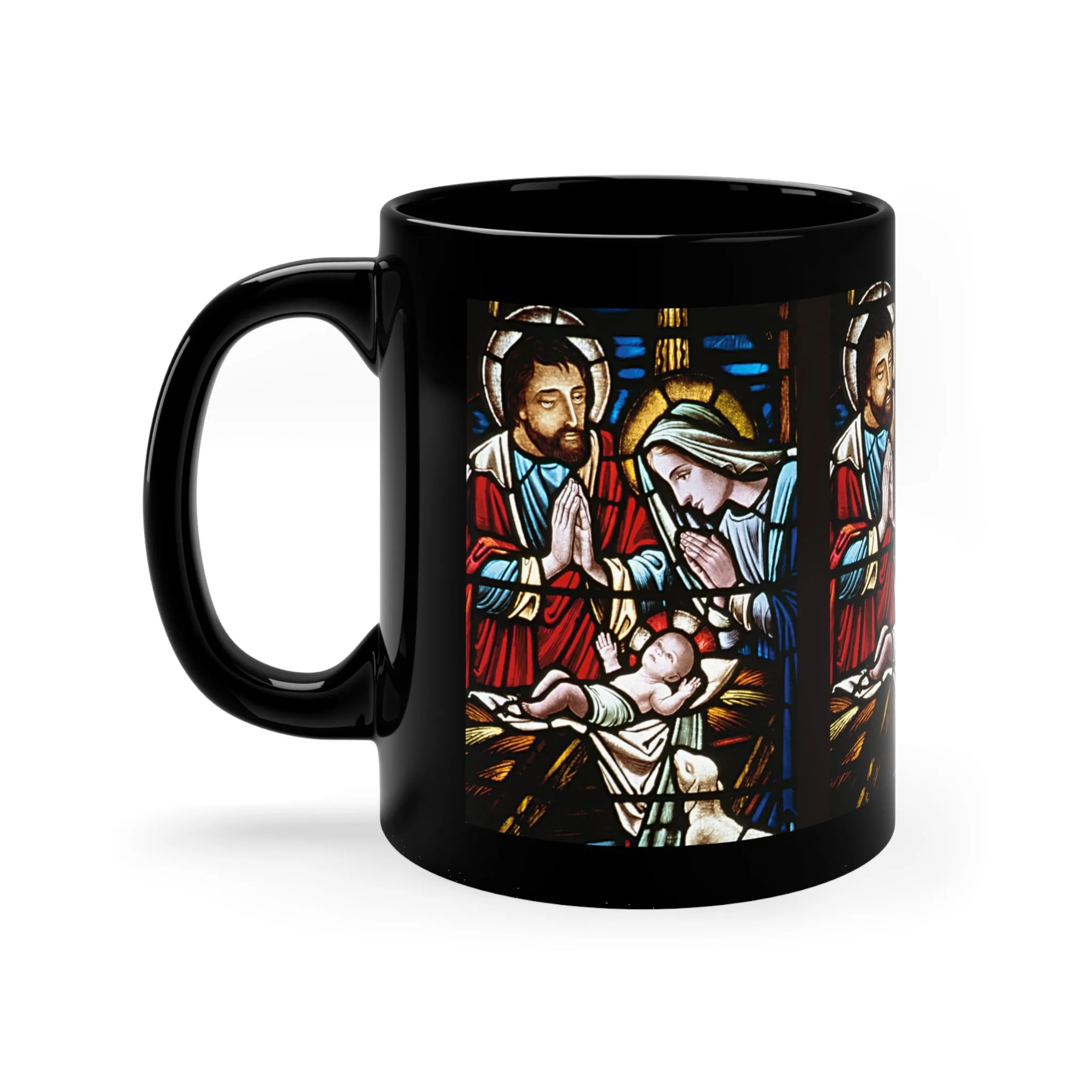 JESUS IS BORN Mug Maria Joseph Jesus Mug Christmas Original Mugs Nativity Birth of Jesus