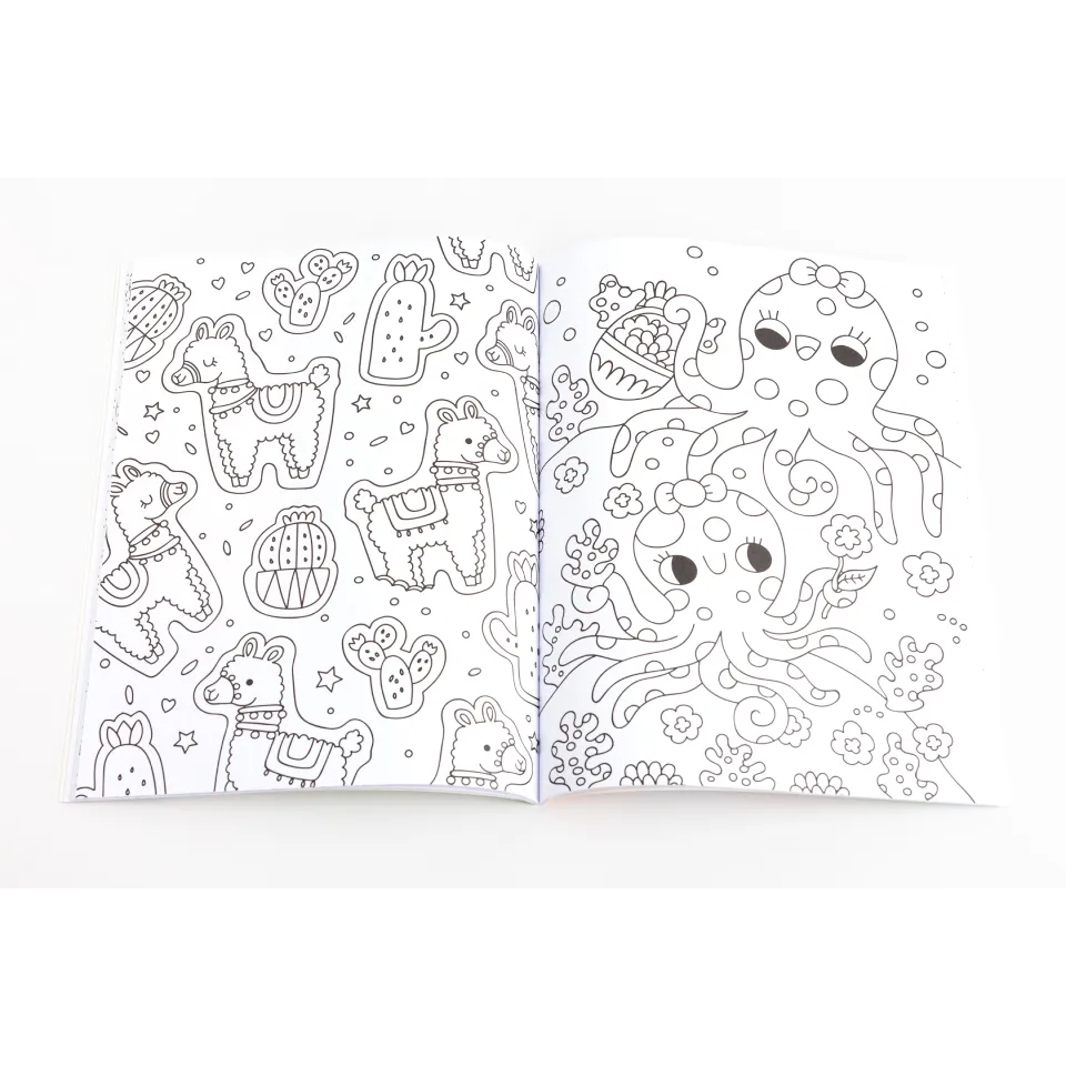 Kaleidoscope Colouring and Sticker Book: Too Cute Magical World