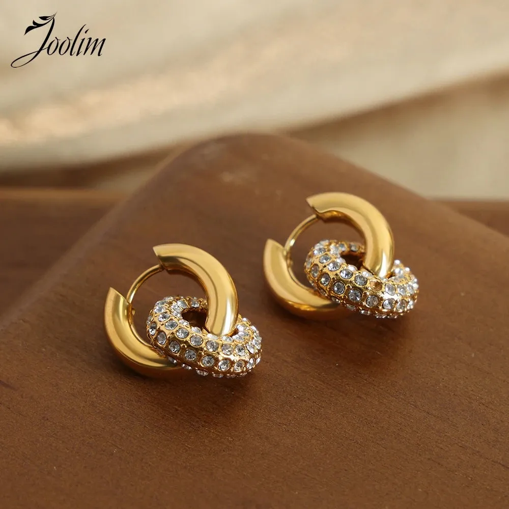 KESLEY Jewelry High Quality 18K Gold Plated Waterproof Earrings Fashion Luxury Chunky