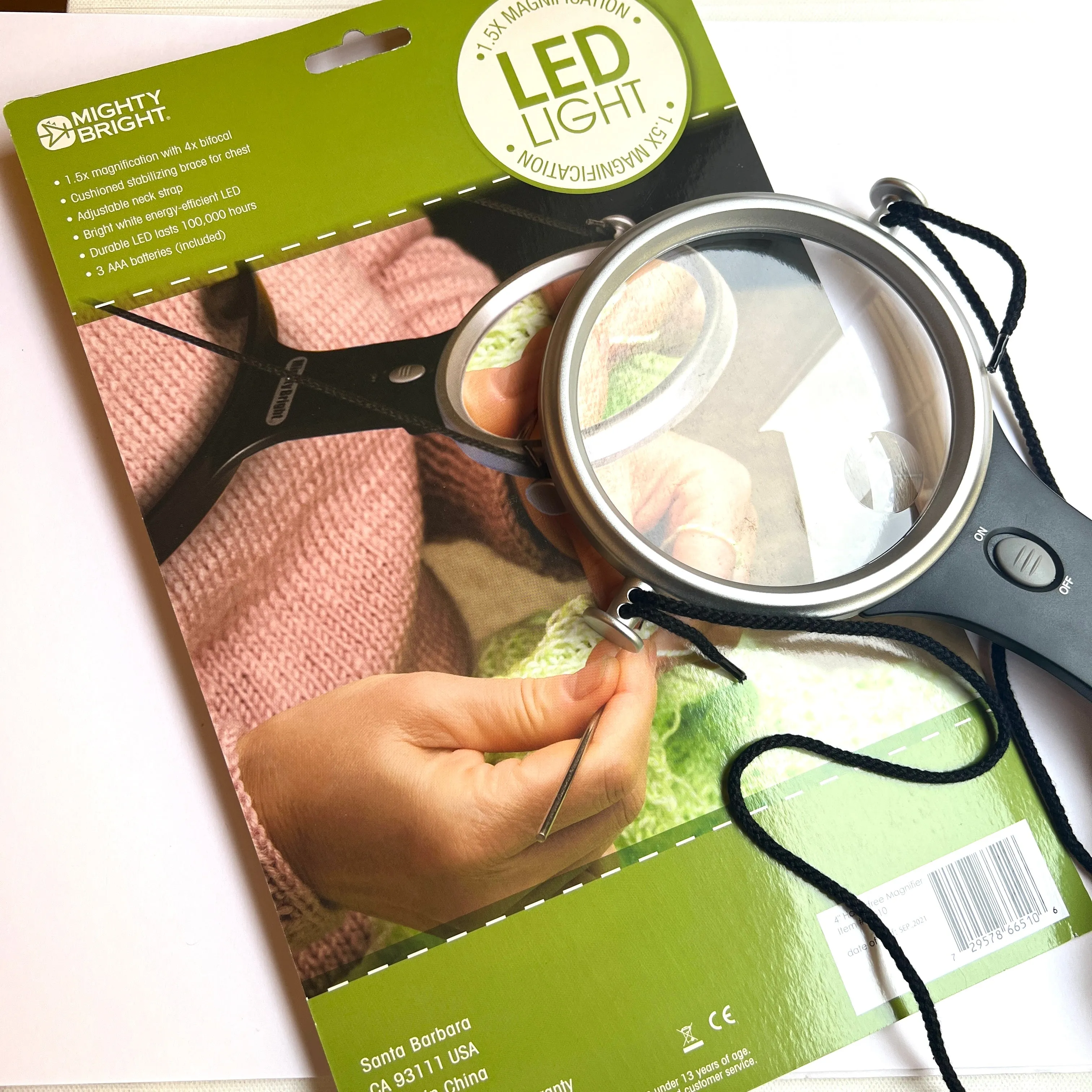 Lighted 4 Hands-Free Magnifier