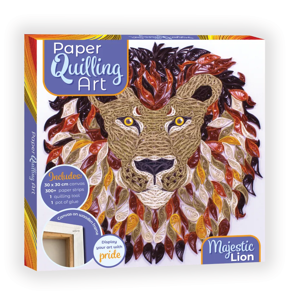 Paper Quilling Art Kit: Majestic Lion