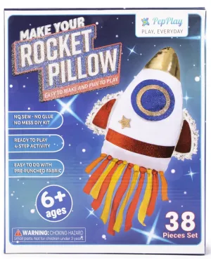 PepPlay Make your Own Rocket Pillow (DIY Easy To Make Activity Kit)