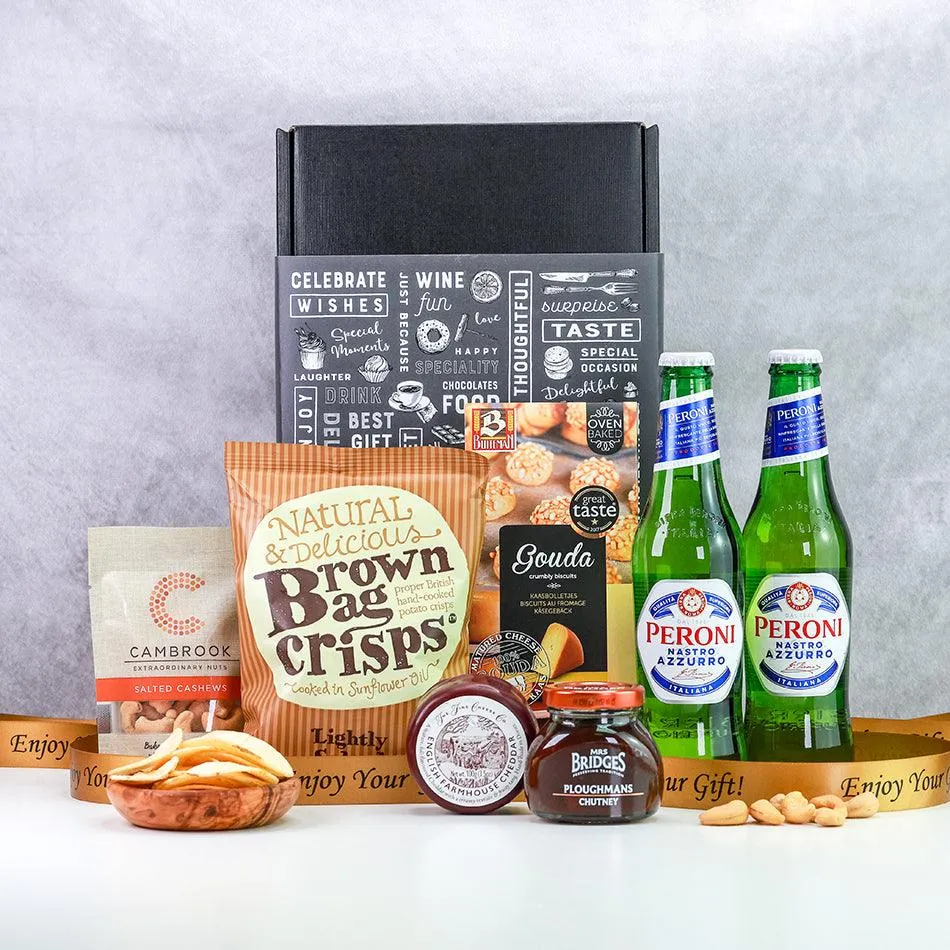 Peroni Lager & Savouries Gift Box