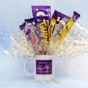 Personalised Enjoy the Moment Diary Milk Mug Bouquet