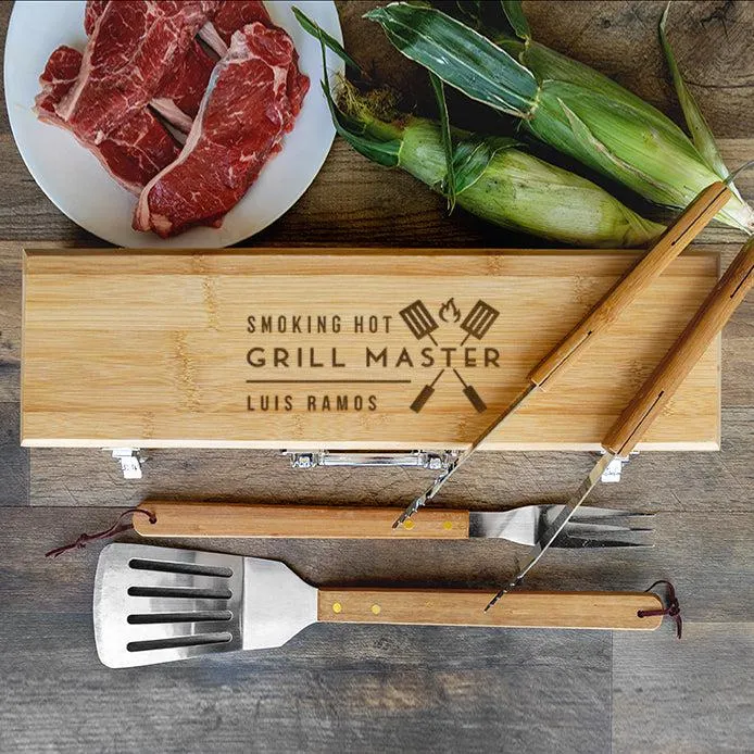 Personalized Grill Set & Cutting Board Bundle