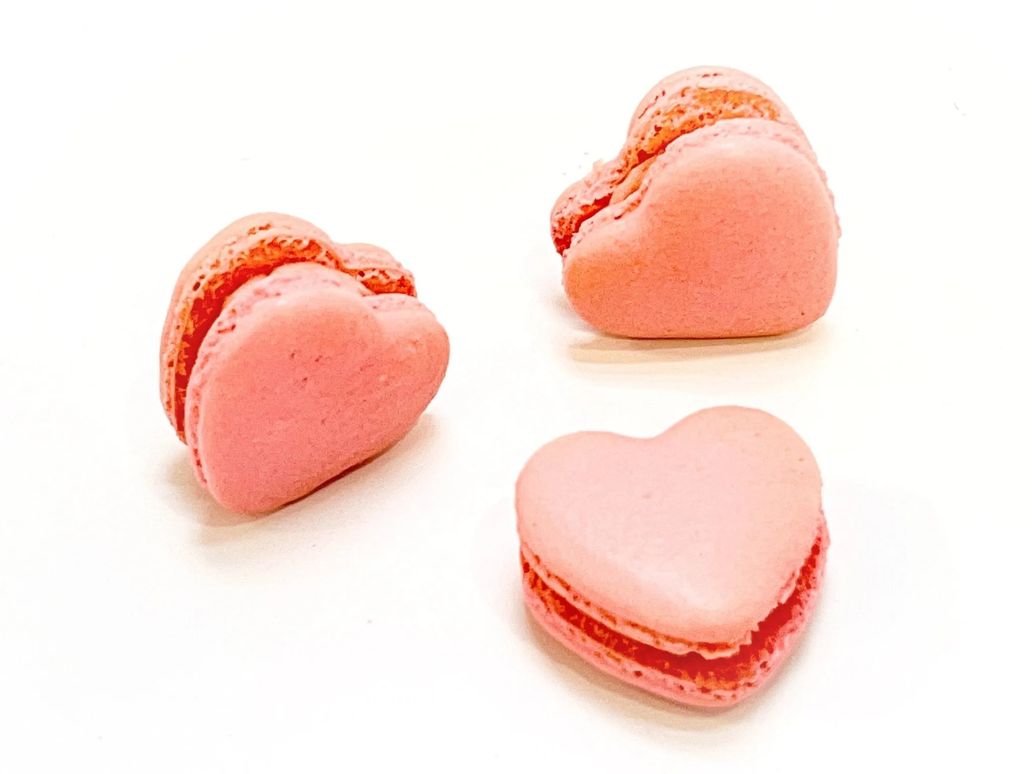 Pink Heart French Macarons | Ideal for Valentine's Day gifts, birthdays, weddings, anniversaries and more