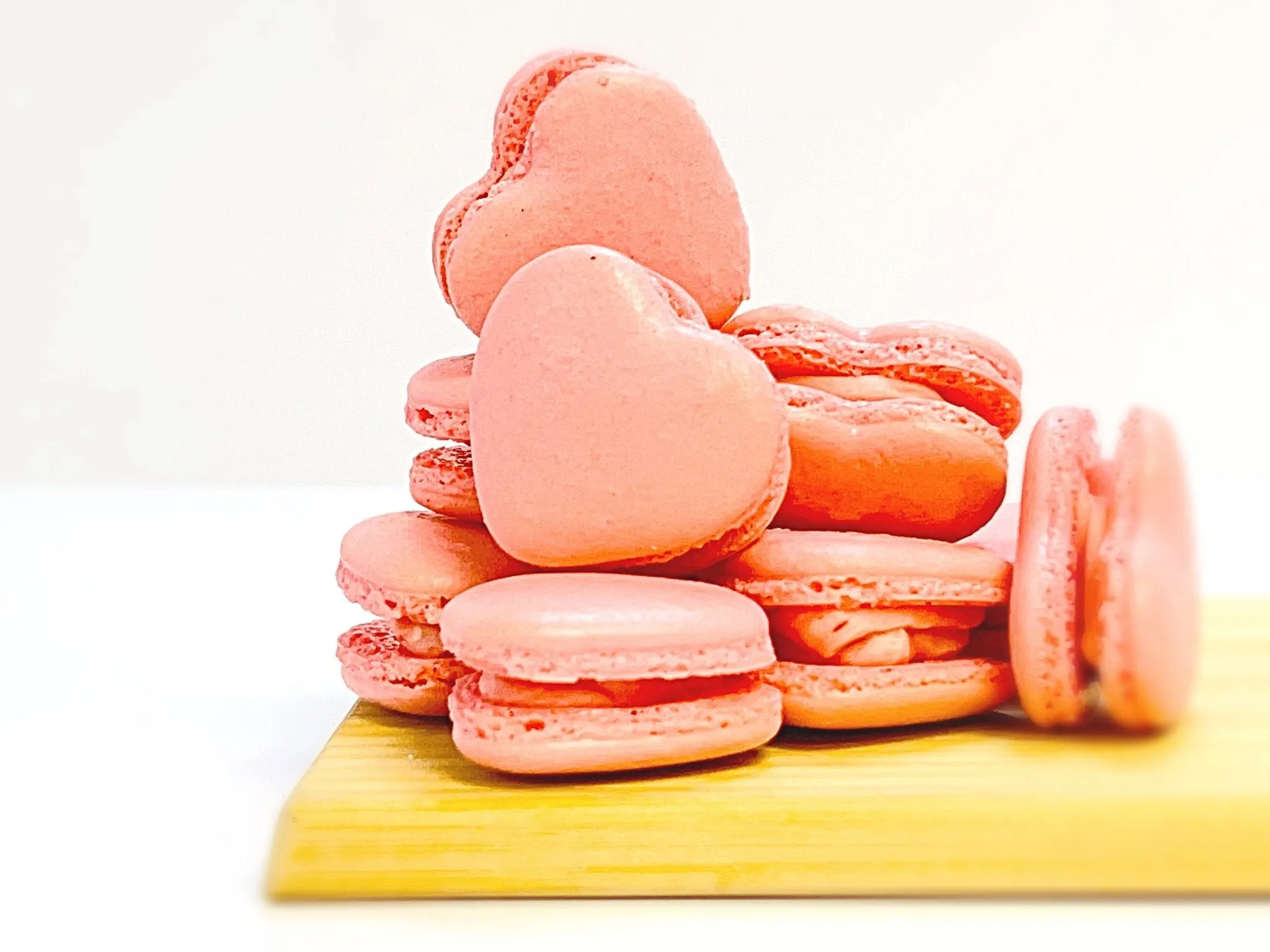 Pink Heart French Macarons | Ideal for Valentine's Day gifts, birthdays, weddings, anniversaries and more