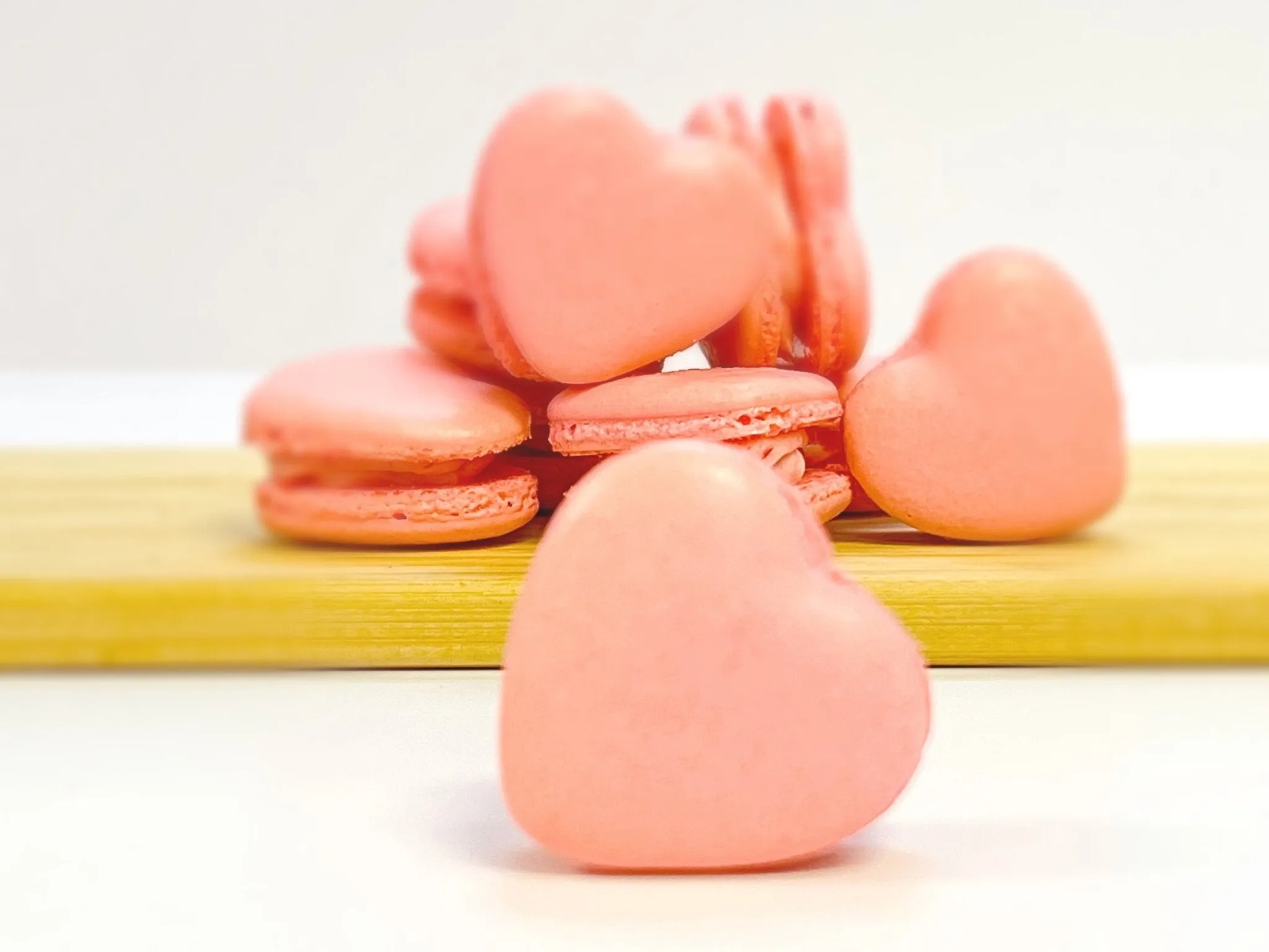 Pink Heart French Macarons | Ideal for Valentine's Day gifts, birthdays, weddings, anniversaries and more