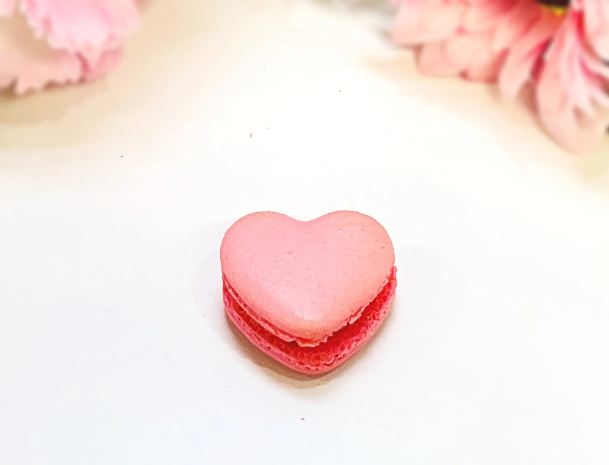 Pink Heart French Macarons | Ideal for Valentine's Day gifts, birthdays, weddings, anniversaries and more