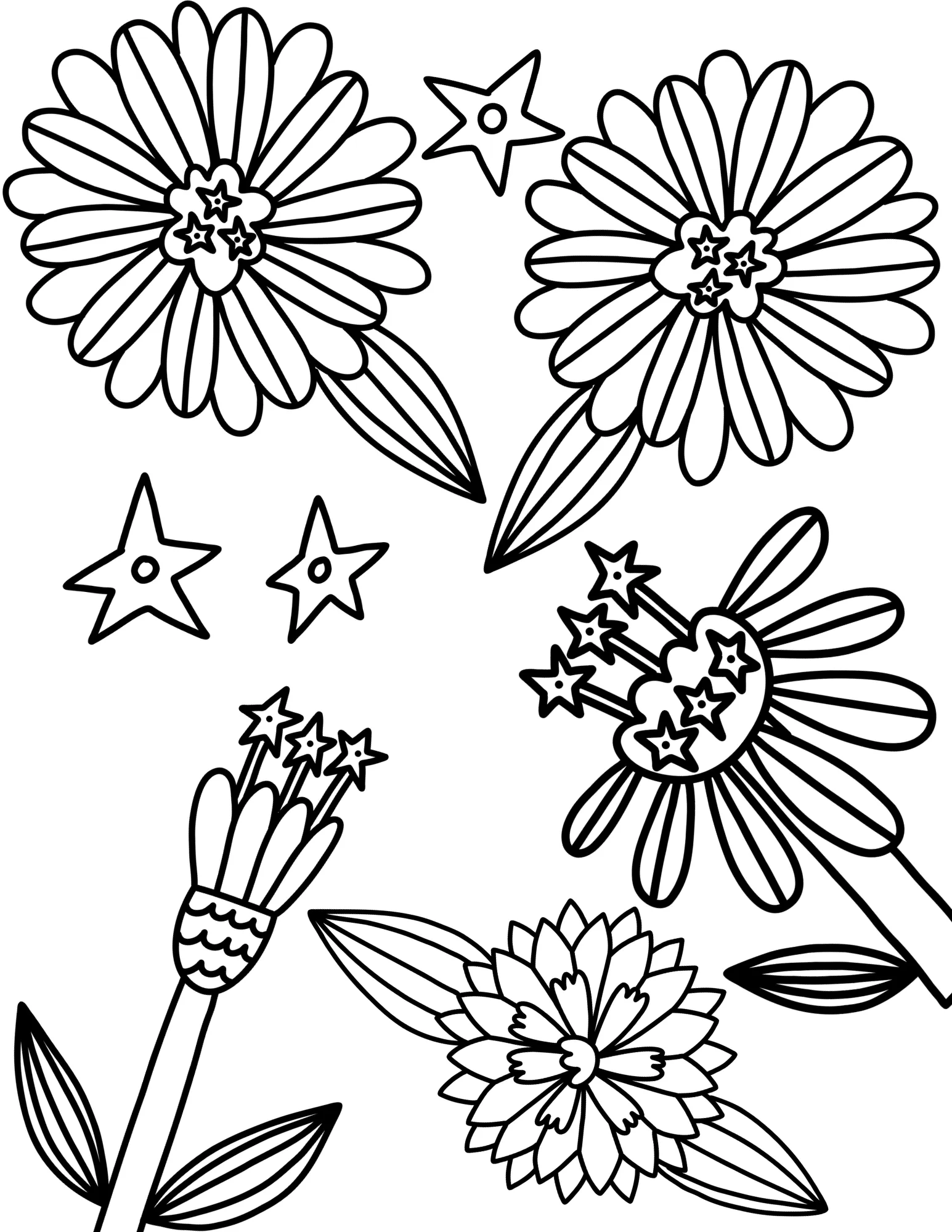 Printable (Digital) Flowers Coloring Pages: BlossomArt Coloring Collection