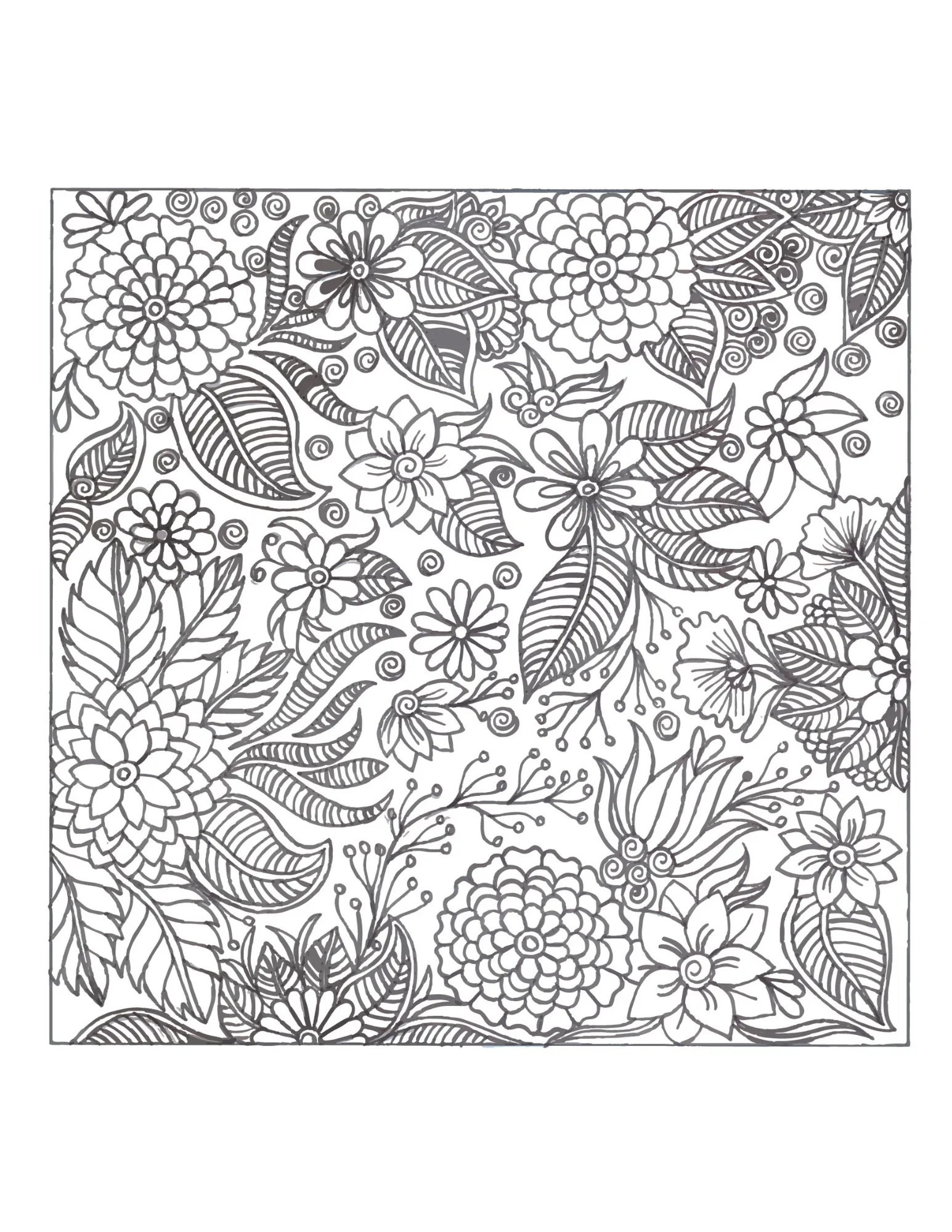 Printable (Digital) Flowers Coloring Pages: BlossomArt Coloring Collection