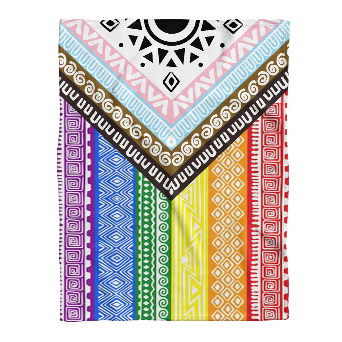 Progress Pride Blanket, Rainbow Blanket, Lgbt Quilt Blanket, Gay Pride Blanket, Inclusive Pride