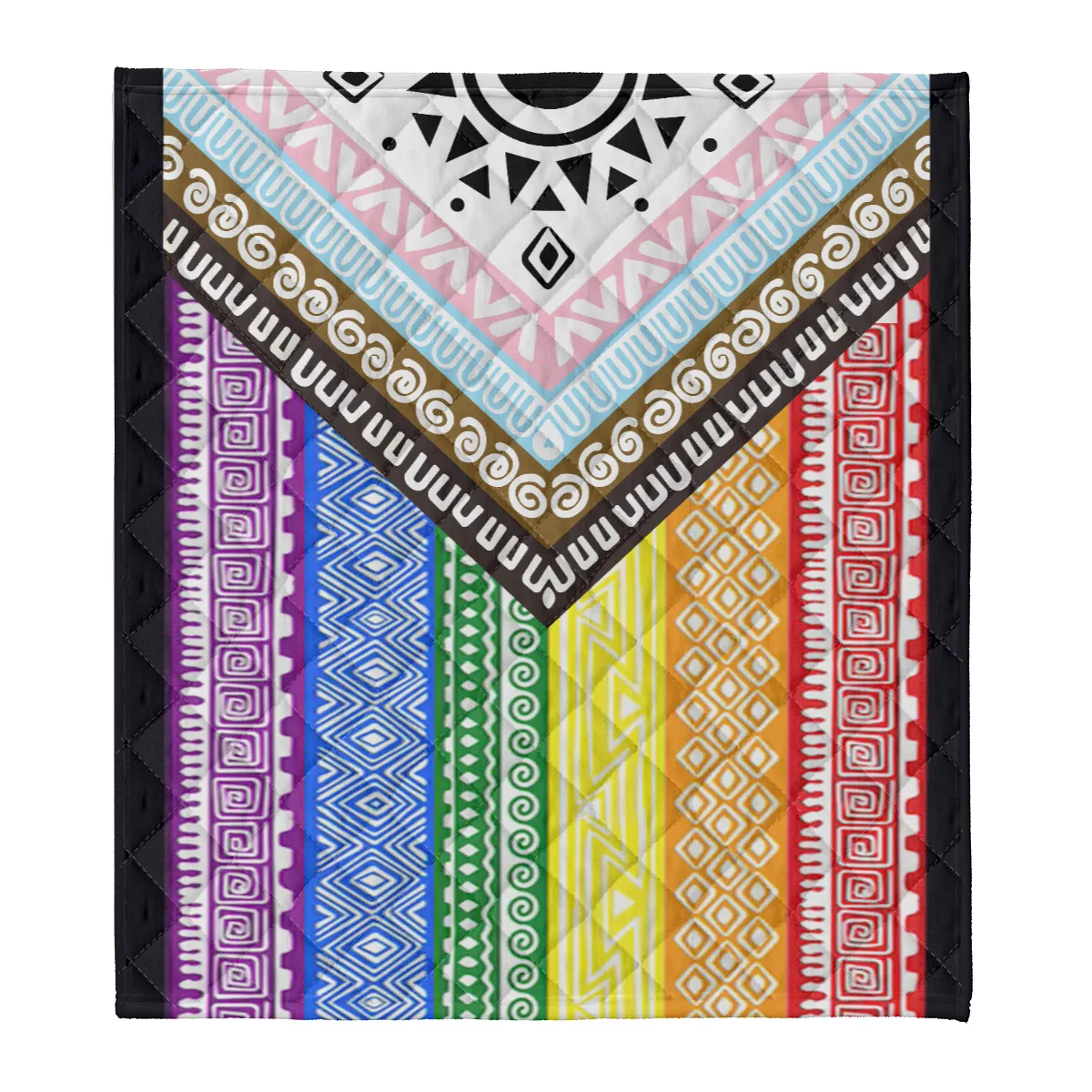 Progress Pride Blanket, Rainbow Blanket, Lgbt Quilt Blanket, Gay Pride Blanket, Inclusive Pride