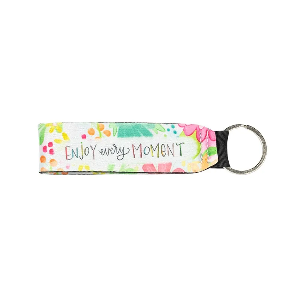 "Enjoy Every Moment" Wristlet Keychain