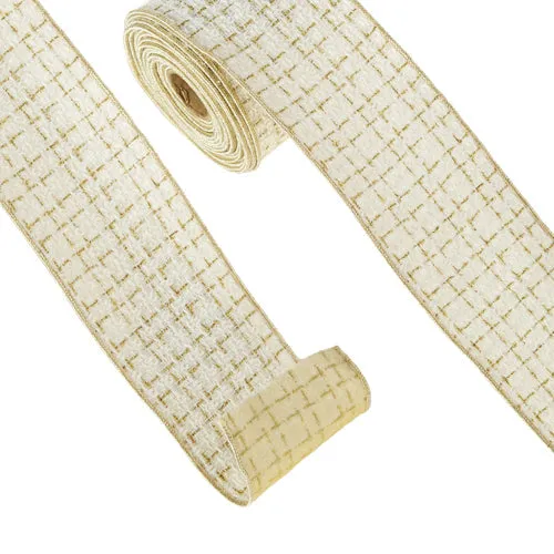 Raz Imports Ribbon 2023 4" X 10 Yards Tweed Wired Ribbon