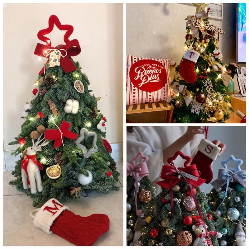 Red Knit Alphabet Christmas Stocking