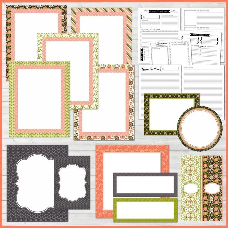 Sunday Lesson Kit #12 {Blank Editable Template} PRINTABLE