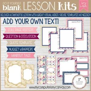 Sunday Lesson Kit #8 {Blank Editable Template} PRINTABLE