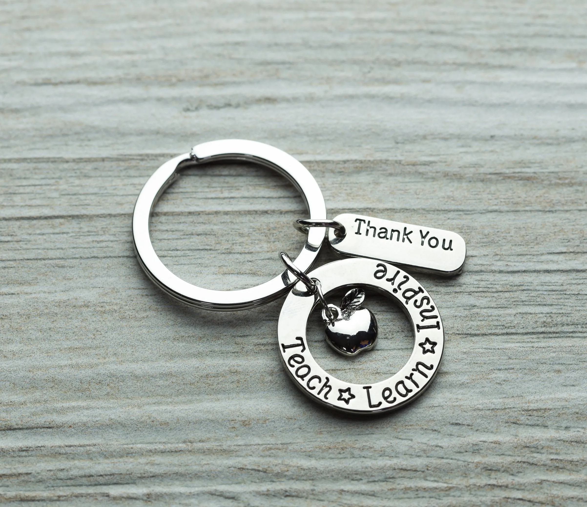 Teach Learn Inspire Keychain