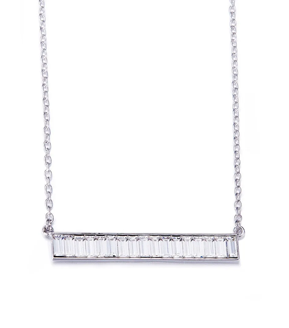 The straight cubic zirconia necklace