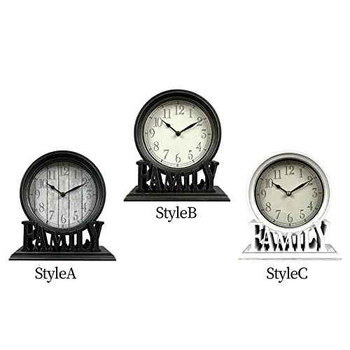 THE STYLE SUTRA Round Table Clock Decorative Silent Quartz Movement for Shelf Kitchen Decors StyleA|Clock for Home|Wall Clock|Clock for Wall