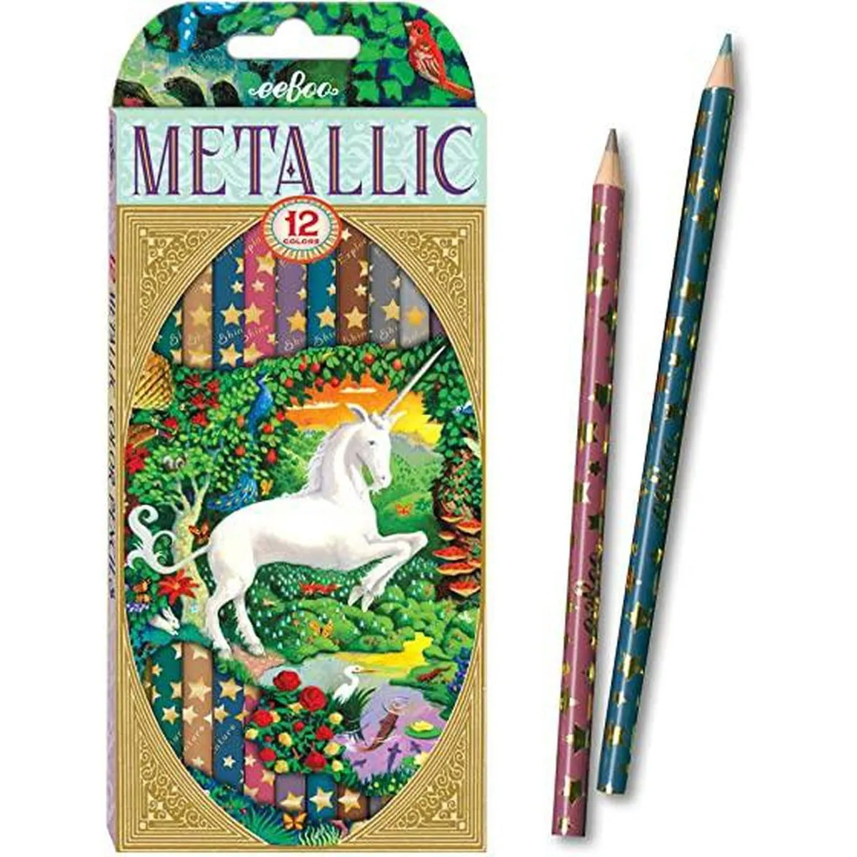 unicorn metallic 12 pencils